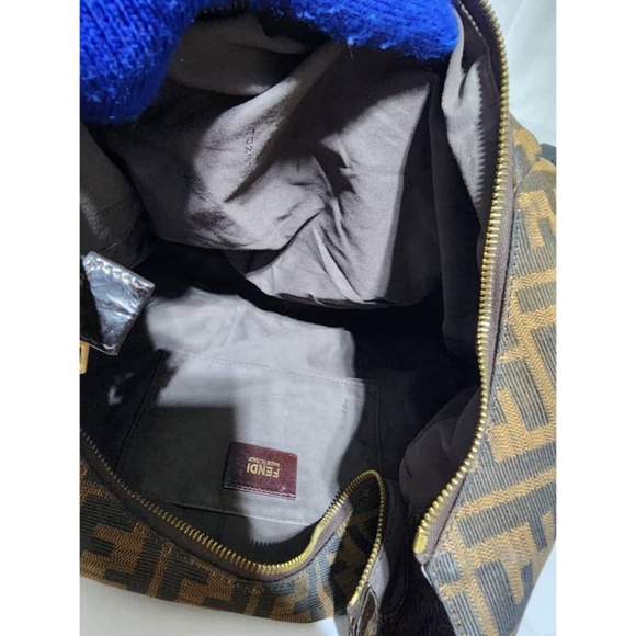 Authentic Fendi Zucca Canvas Mia Hobo Bag Brown - Picture 14 of 15